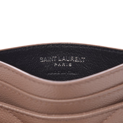 Saint Laurent Grain De Poudre Matelasse Chevron Monogram Credit Card Case in Fard 5 of 8
