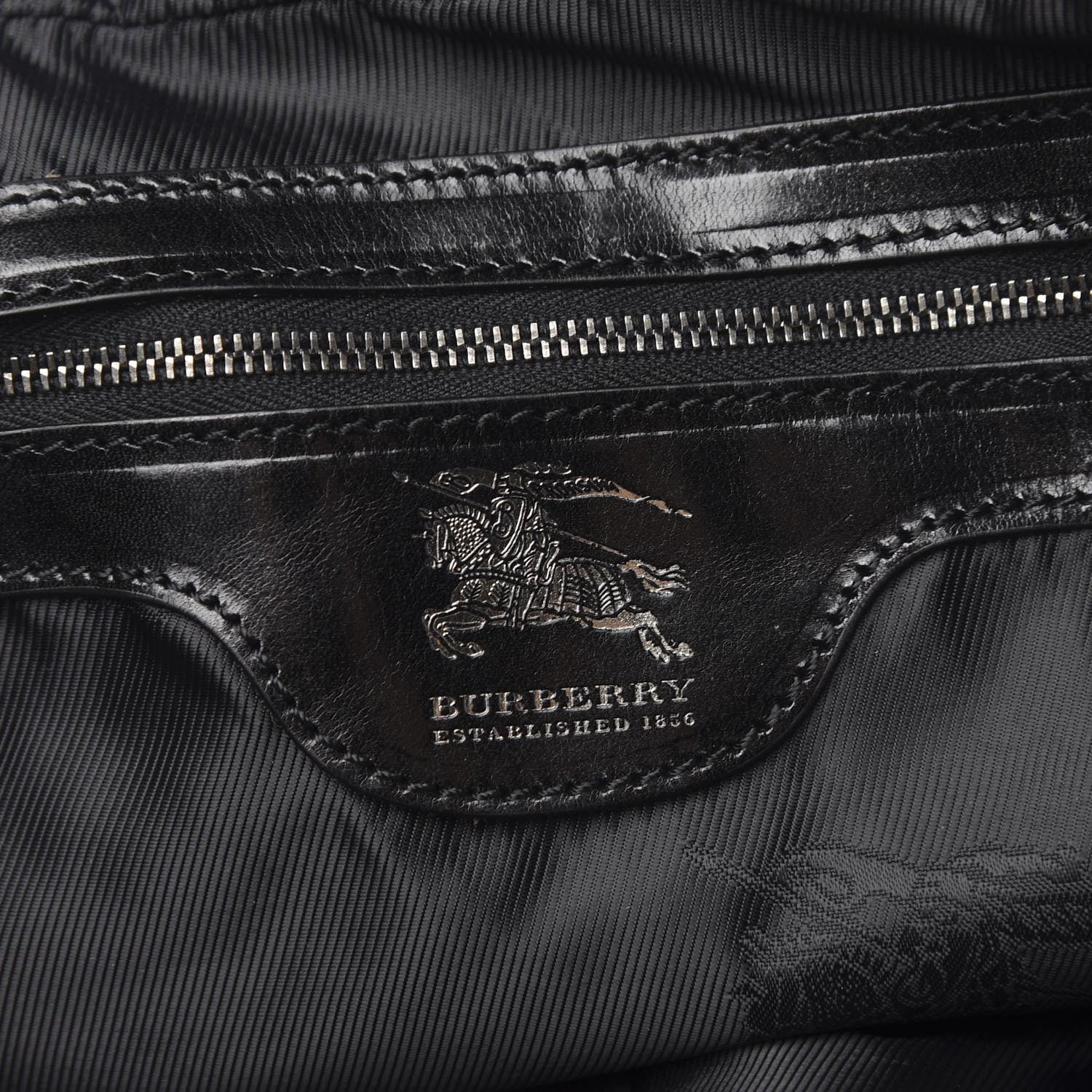 Burberry Prorsum Calfskin Studded Knight Satchel Black 6 of 14