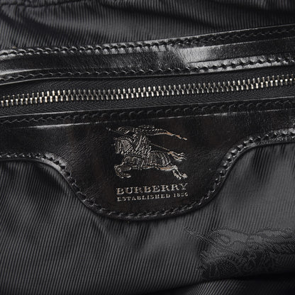 Burberry Prorsum Calfskin Studded Knight Satchel Black 6 of 14