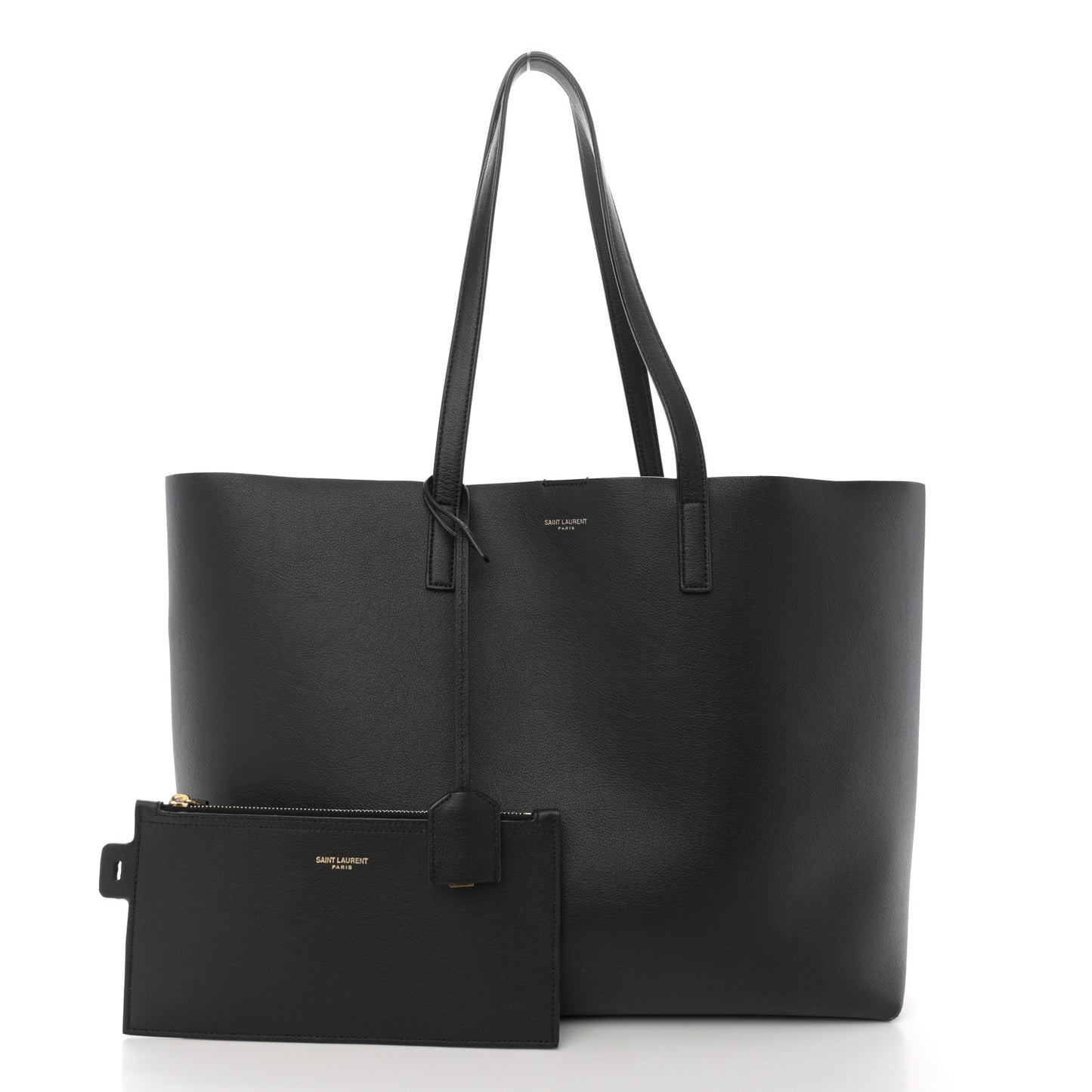 Calfskin Large Shopping Tote Black