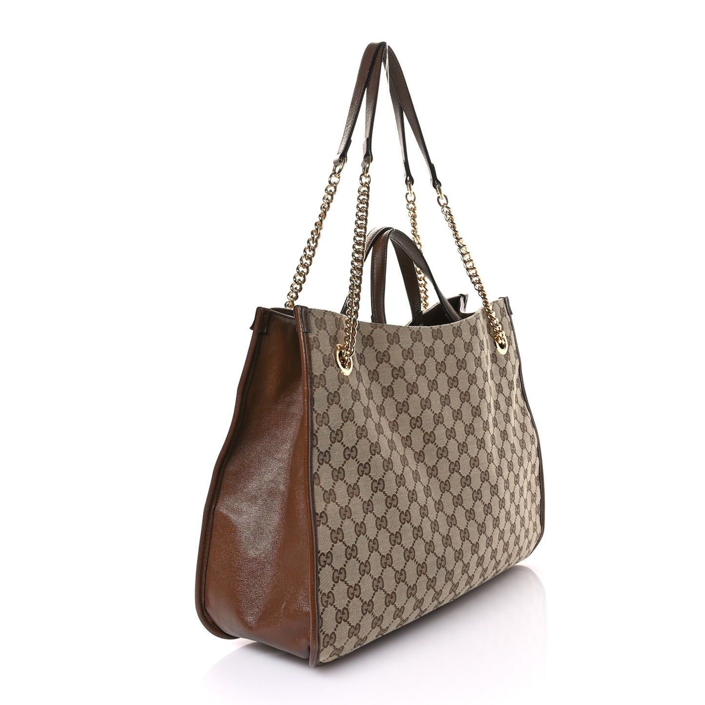 Monogram Calfskin Large Horsebit 1955 Tote Bag Beige Brown Sugar