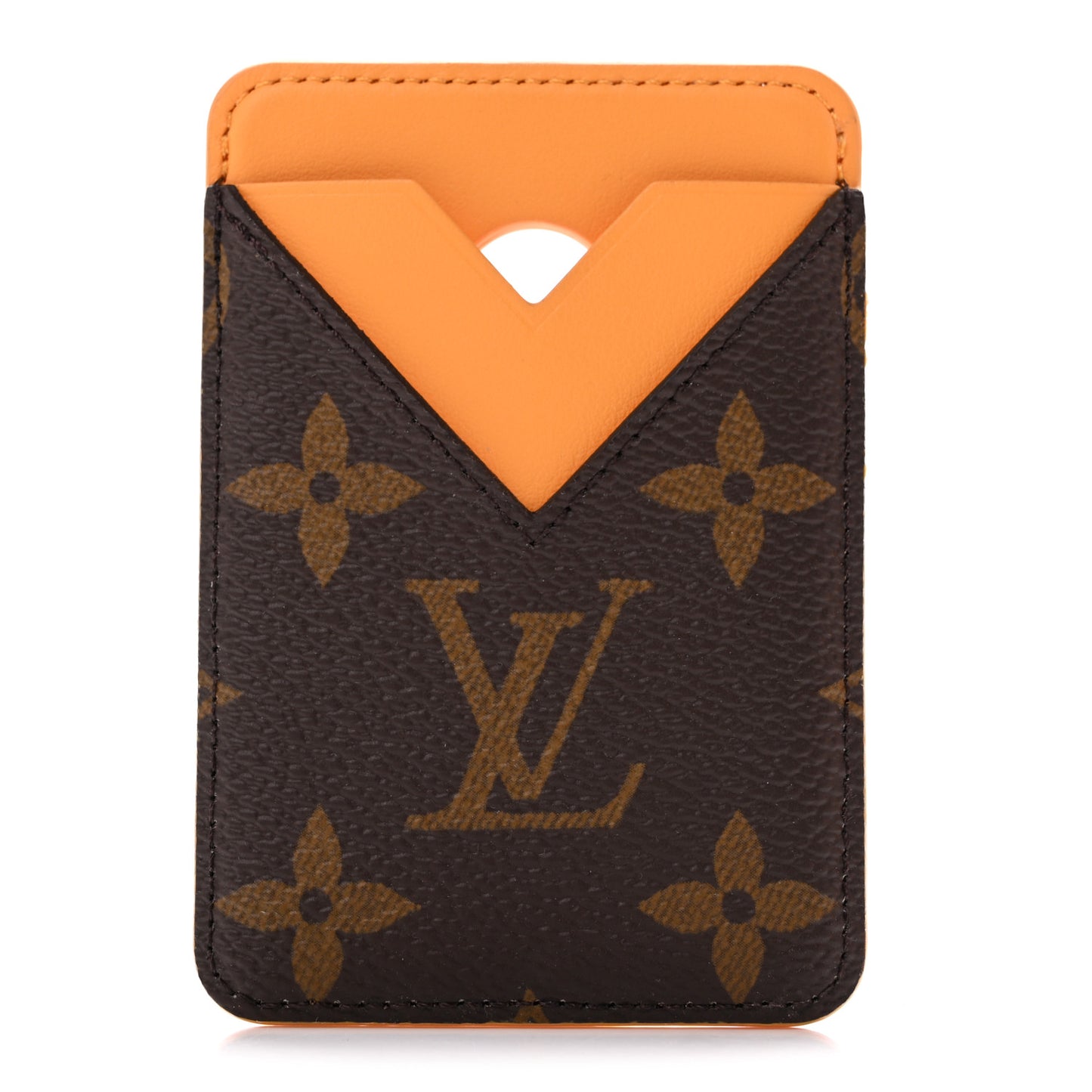 Monogram Macassar Magnetic Card Holder Safran Yellow