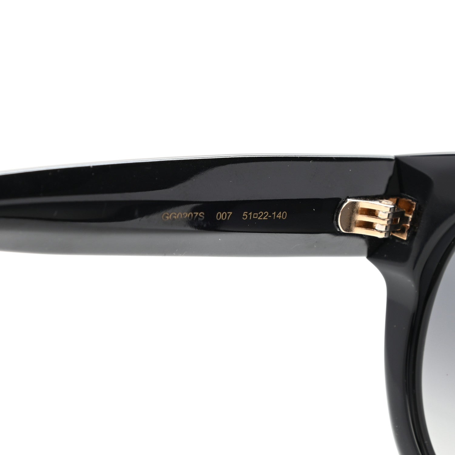 Gucci Round Frame Star Sunglasses GG0208S Black 7 of 9