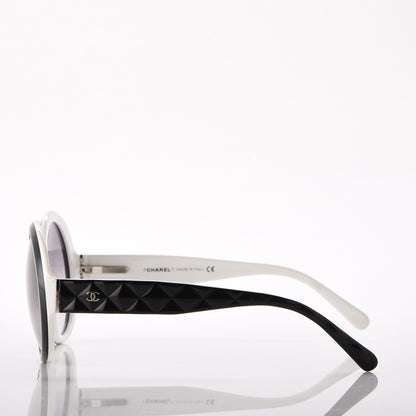 Chanel Quilted CC Mod Sunglasses 5120 Black White 3 of 7