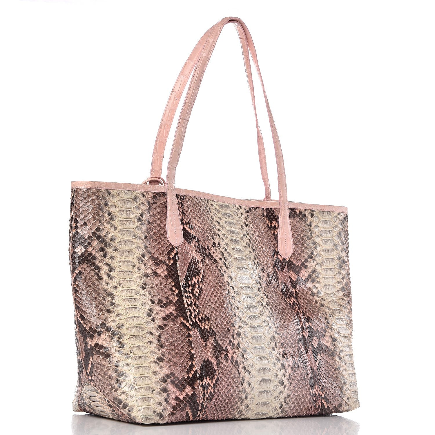 Nancy Gonzalez Python Crocodile Medium Erica Shopper Tote Pink 4 of 7