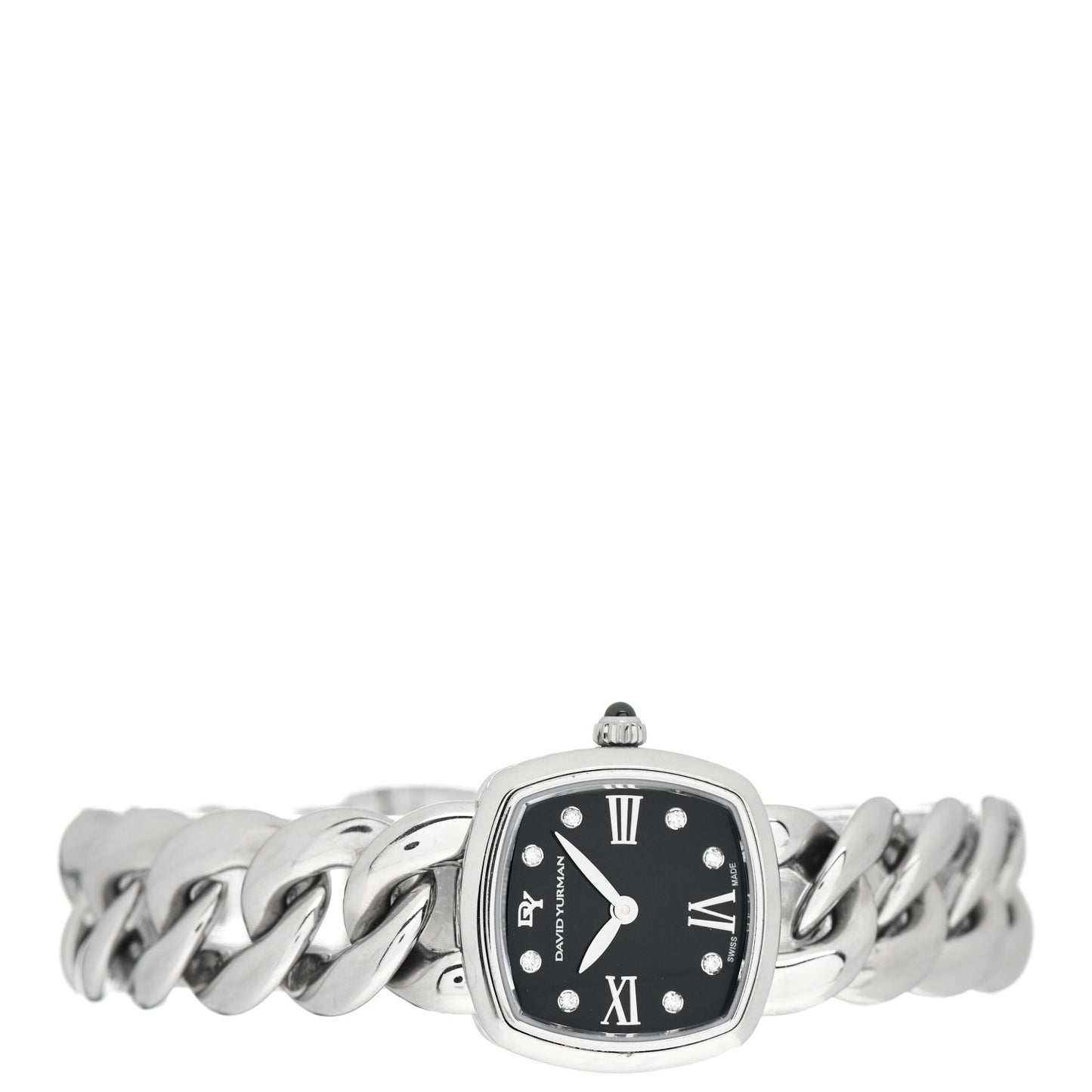 Stainless Steel Diamond 23mm Albion Quartz Watch Black