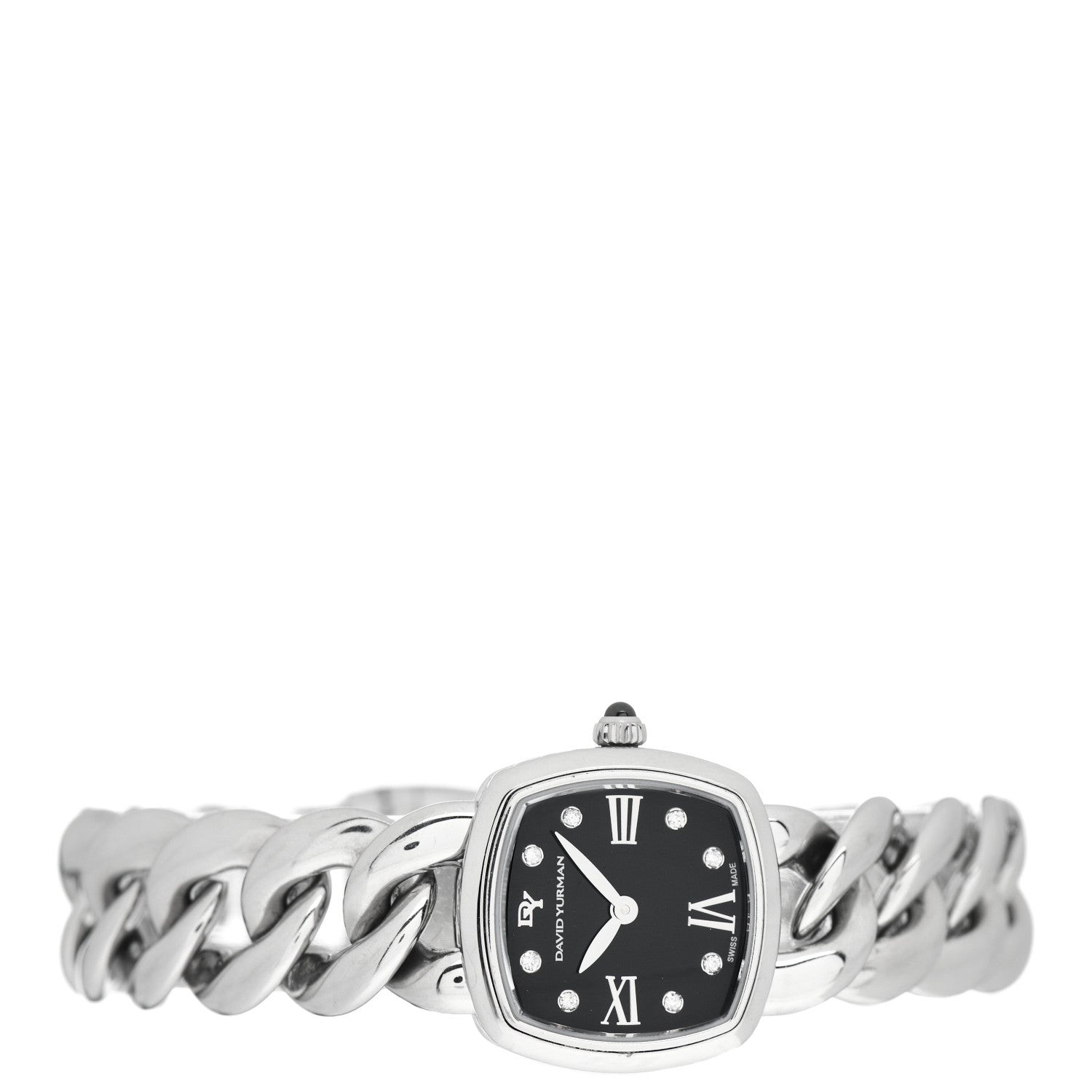 David Yurman Stainless Steel Diamond 23mm Albion Quartz Watch Black 2 of 4