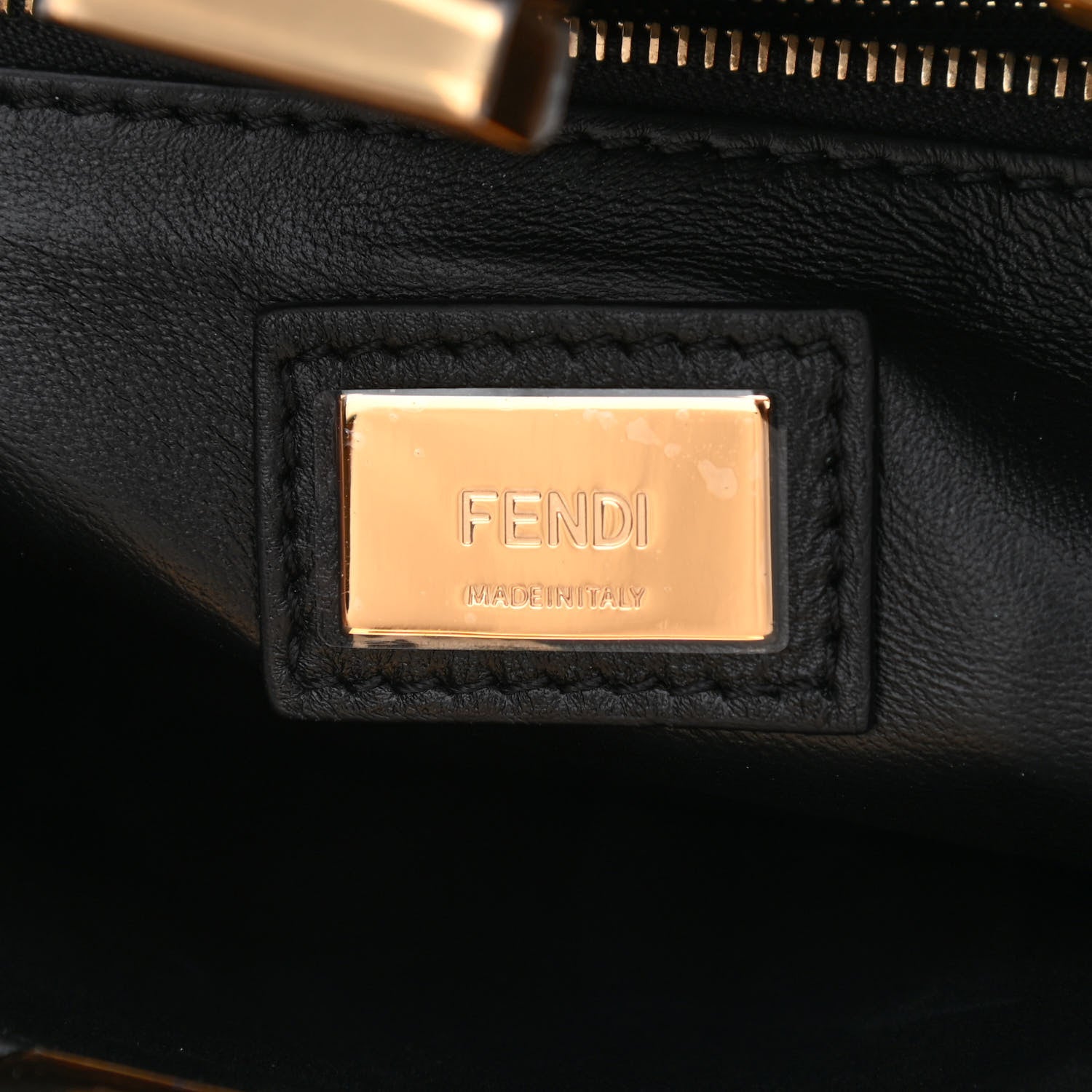 Fendi Nappa Mini Peekaboo Iconic Satchel Black 6 of 10