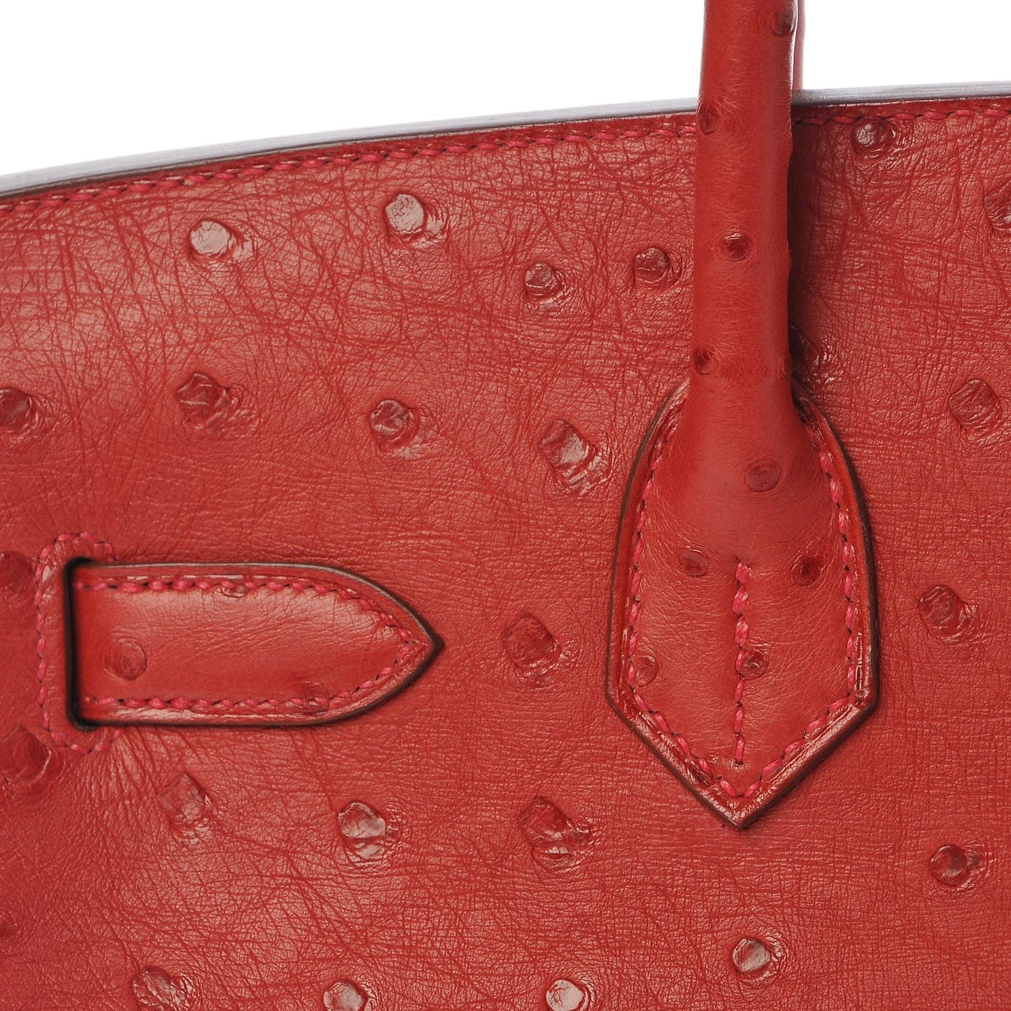Ostrich Birkin 30 Rouge Vif