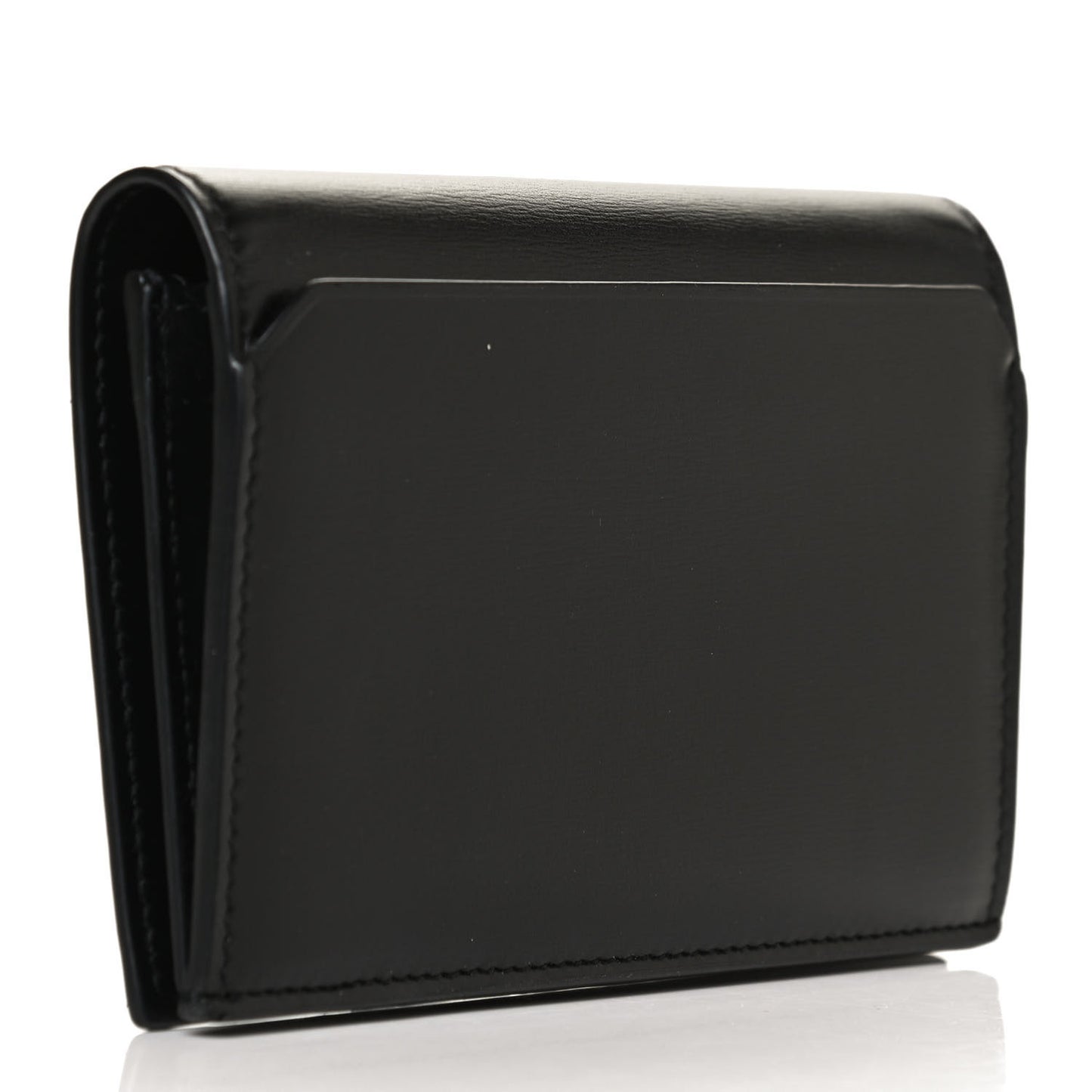 Calfskin Fragments Flap Wallet Black