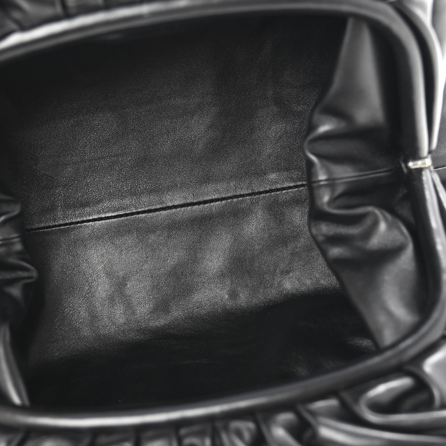Smooth Butter Calf The Pouch Oversized Clutch Black