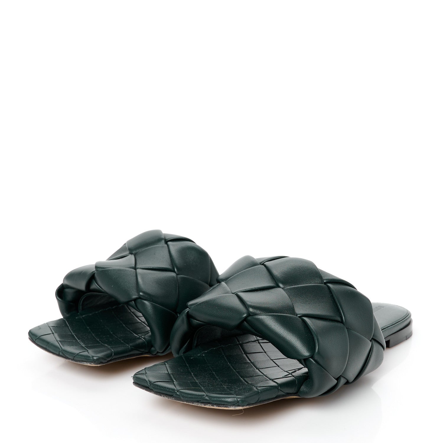 Bottega Veneta Nappa Maxi Intrecciato Lido Flat Sandals 39 Inkwell 4 of 8