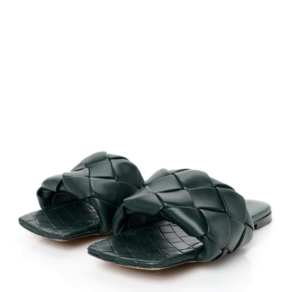 Bottega Veneta Nappa Maxi Intrecciato Lido Flat Sandals 39 Inkwell 4 of 8