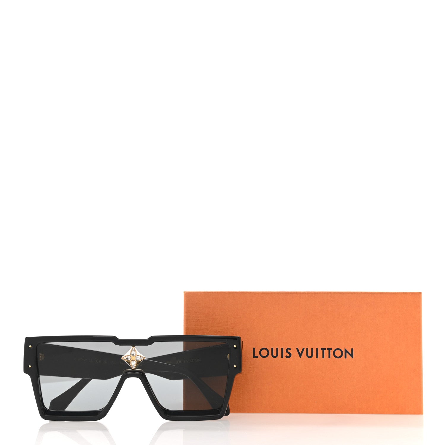 Louis Vuitton Acetate Swarovski Crystal Cyclone Sunglasses Z1578W Black 9 of 9