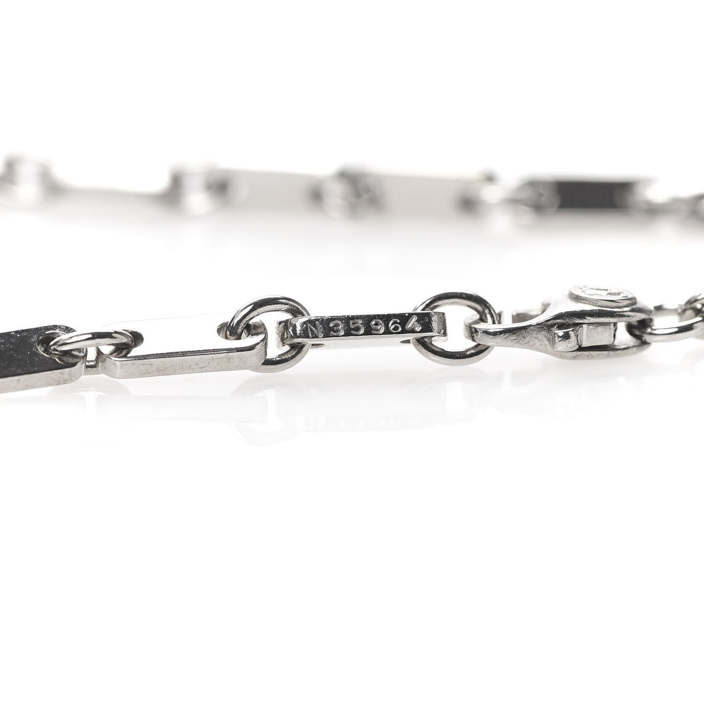 18K White Gold 3.5mm Fidelity Link Bracelet
