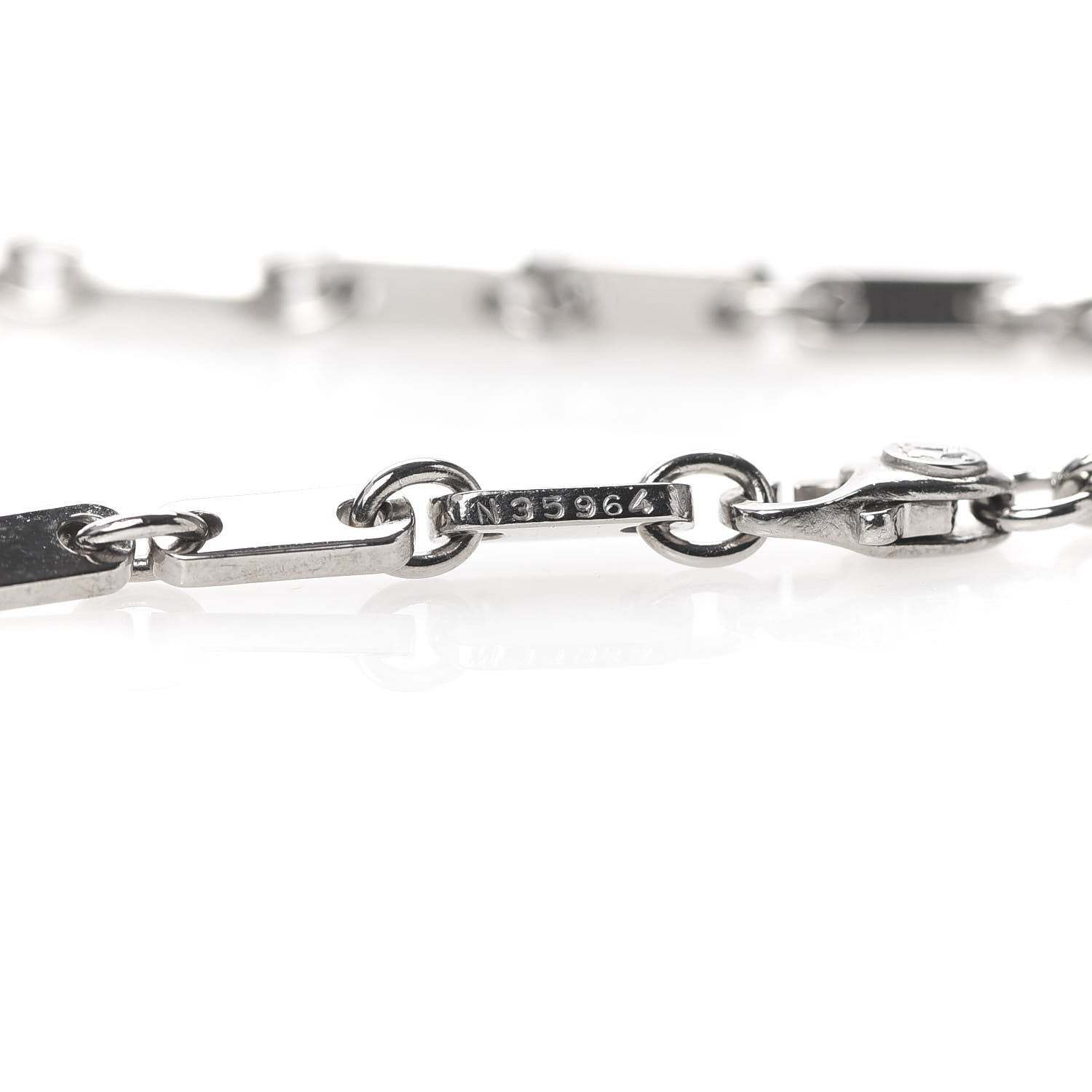 Cartier 18K White Gold 3.5mm Fidelity Link Bracelet 4 of 7