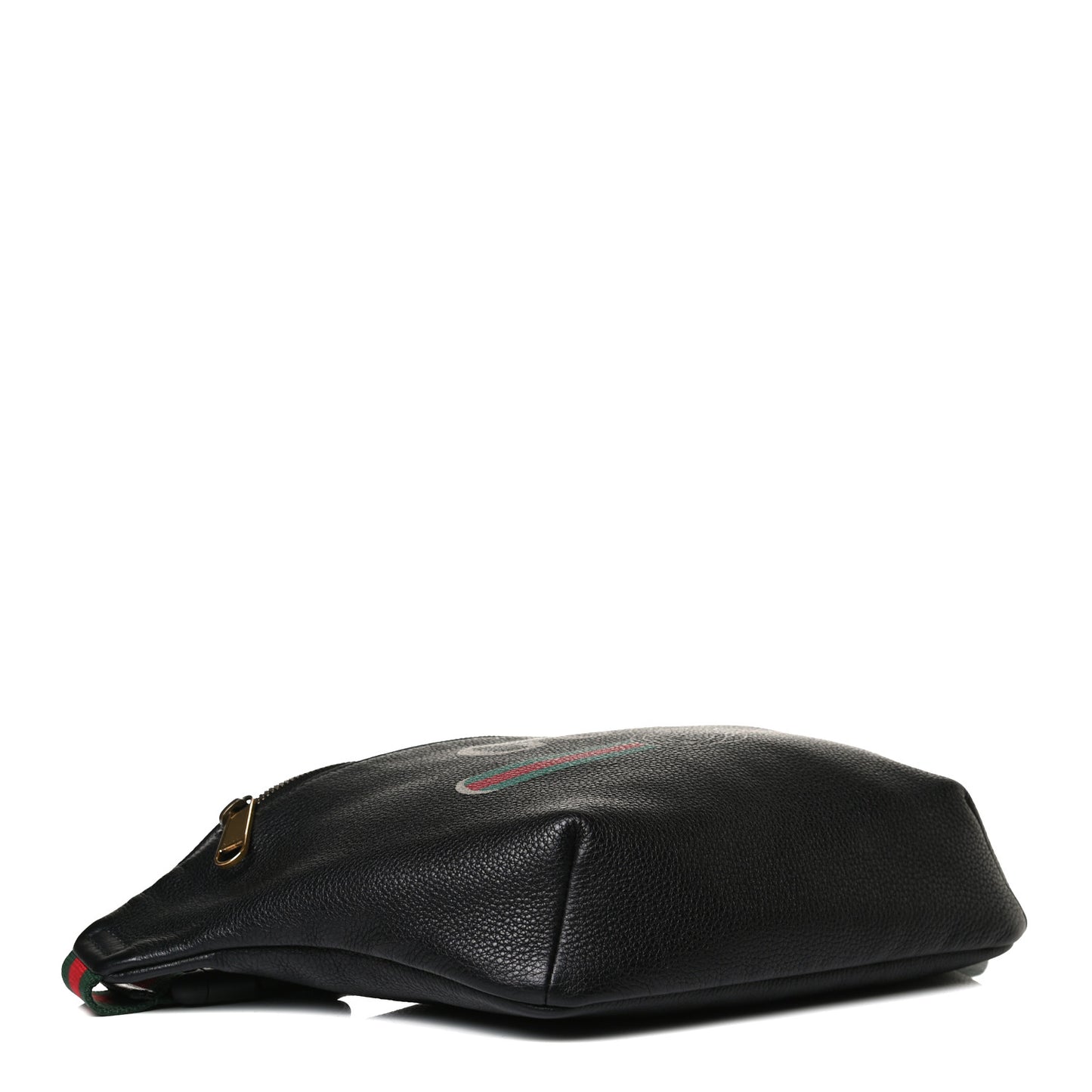Grained Calfskin Logo Belt Bag Black