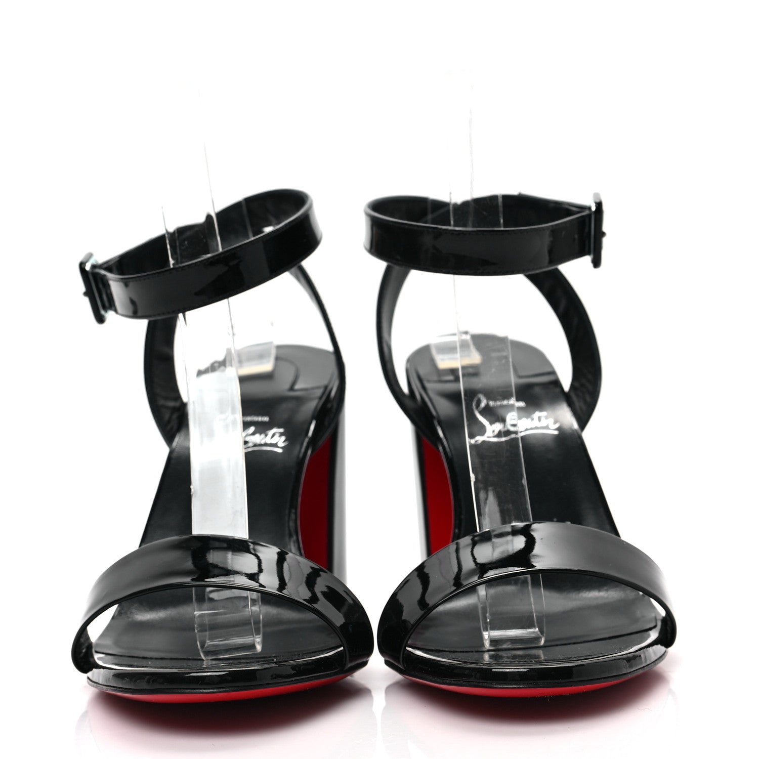 Christian Louboutin Patent Miss Sabina 85 Sandals 39 Black 2 of 8