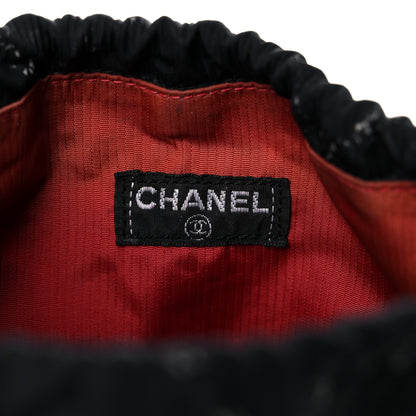 Chanel Nylon Travel Drawstring Bag Black 5 of 13