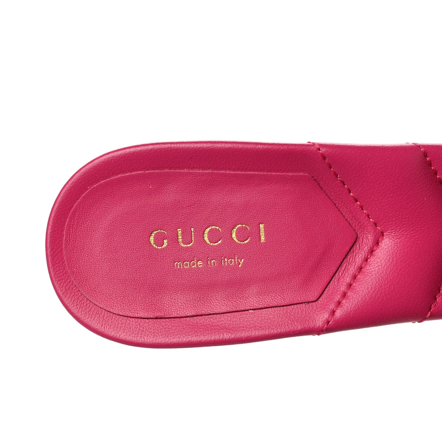 Nappa Matelasse GG Marmont 75mm Slide Sandals 37.5 Box Pink
