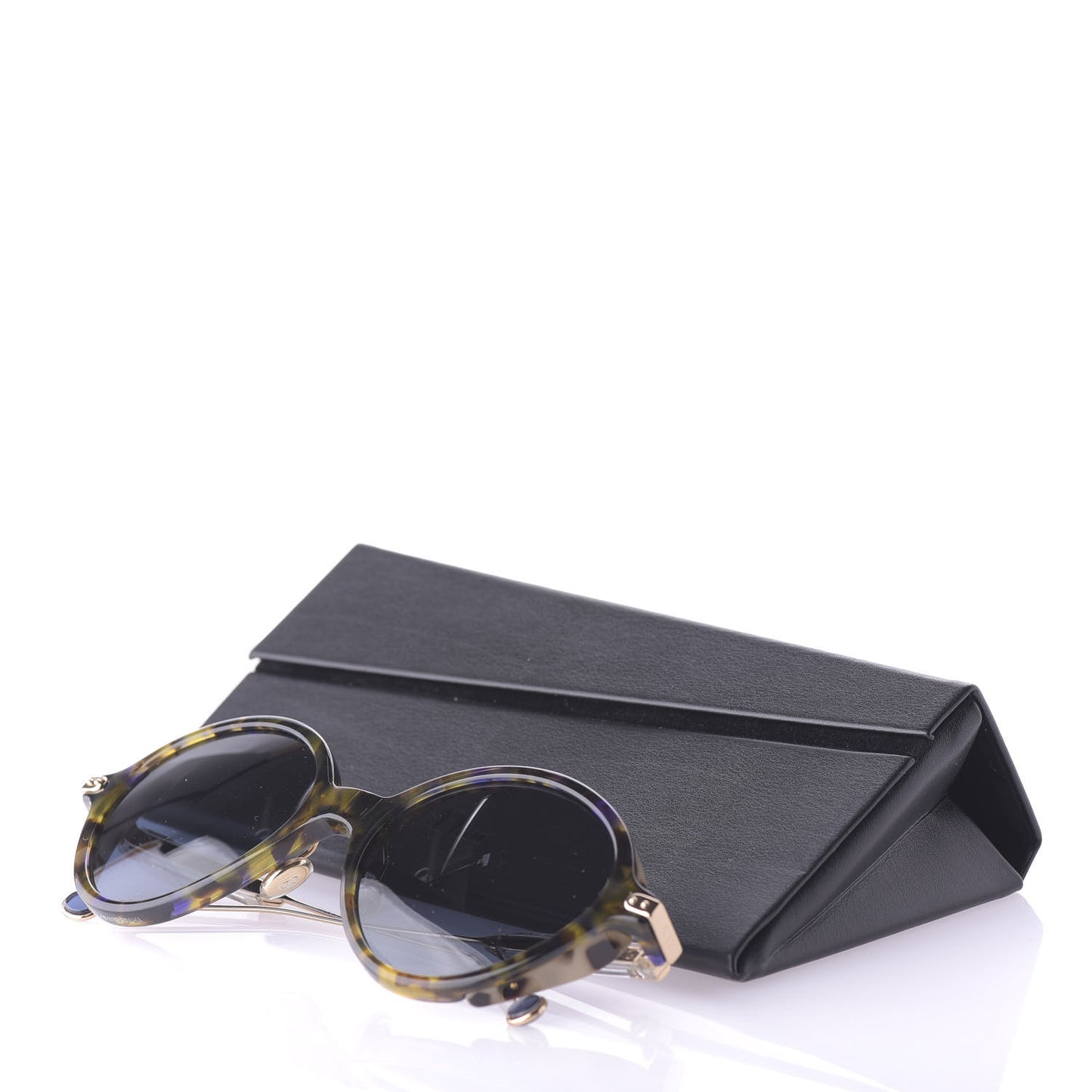 Acetate Umbrage Round Sunglasses Tortoise Blue
