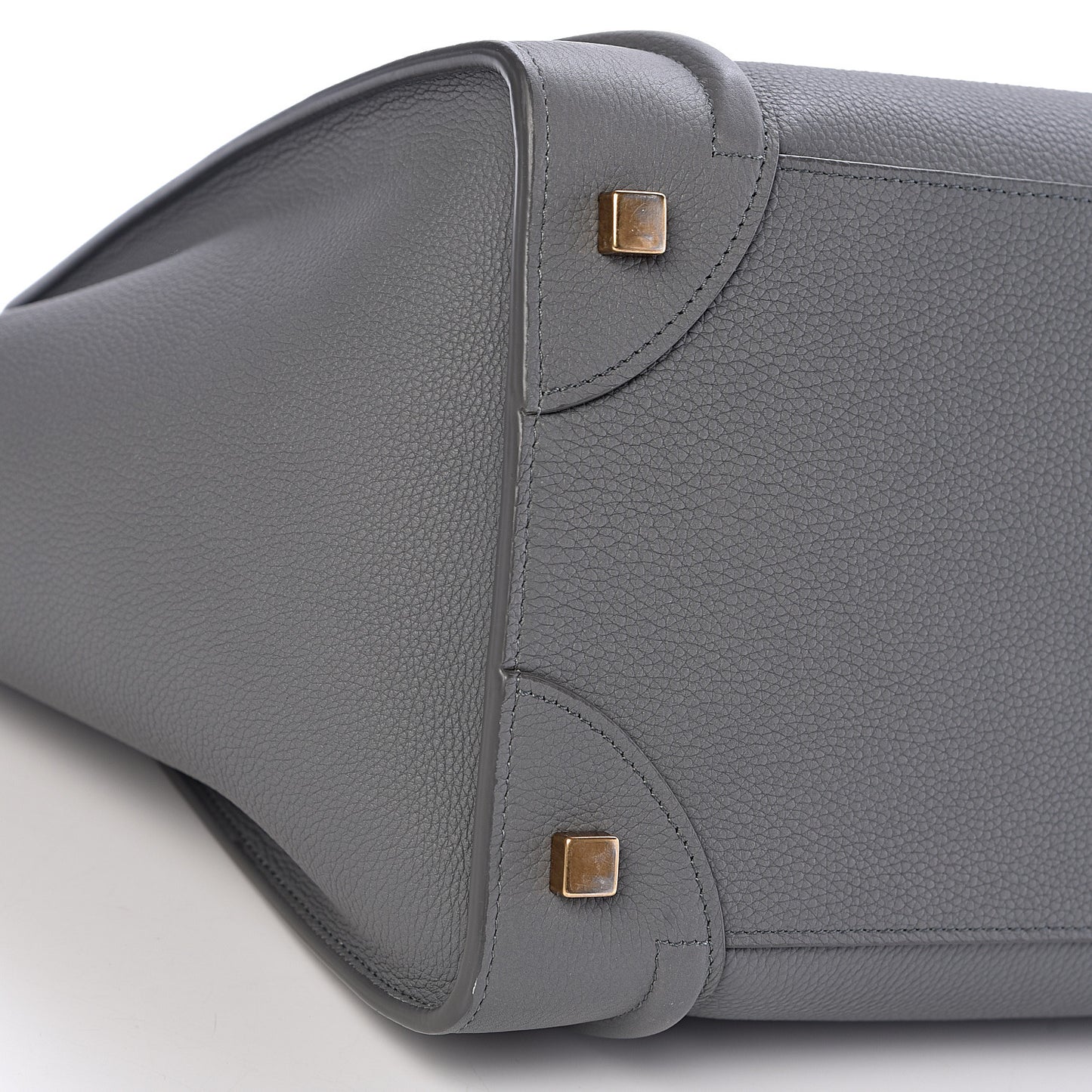 Drummed Calfskin Mini Luggage Kohl