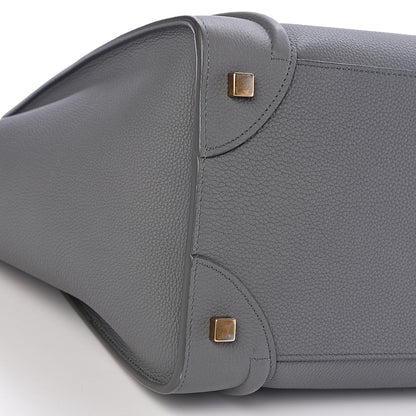 Celine Drummed Calfskin Mini Luggage Kohl 9 of 11