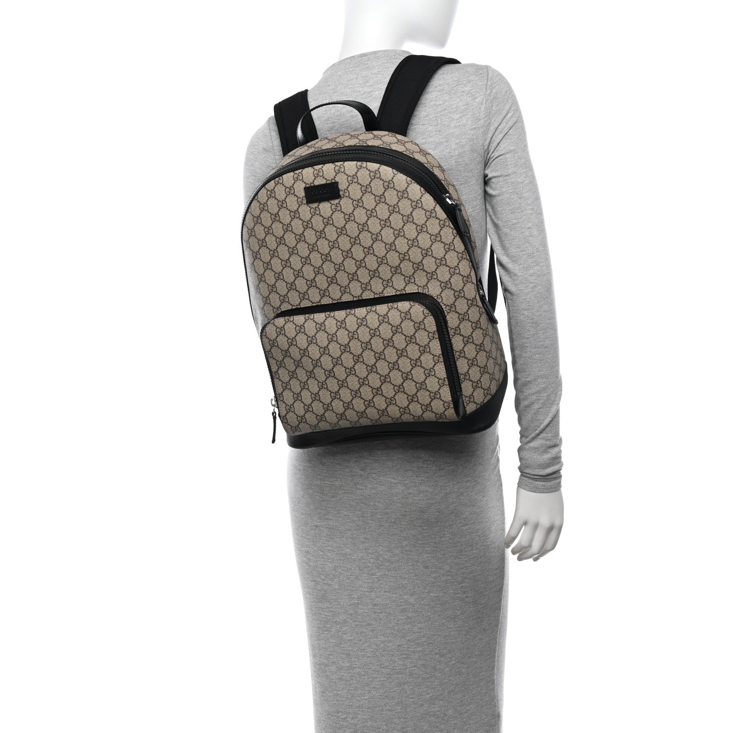 Gucci GG Supreme Monogram Medium Backpack Black 2 of 10