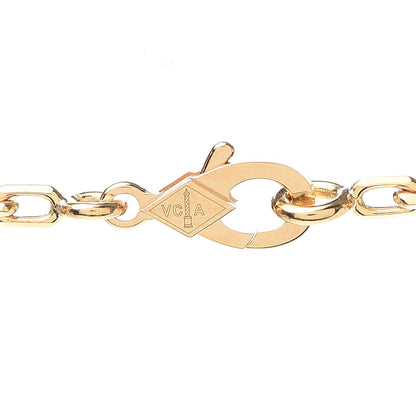 Van Cleef & Arpels 18K Yellow Gold Carnelian 10 Motifs Vintage Alhambra Necklace 4 of 6