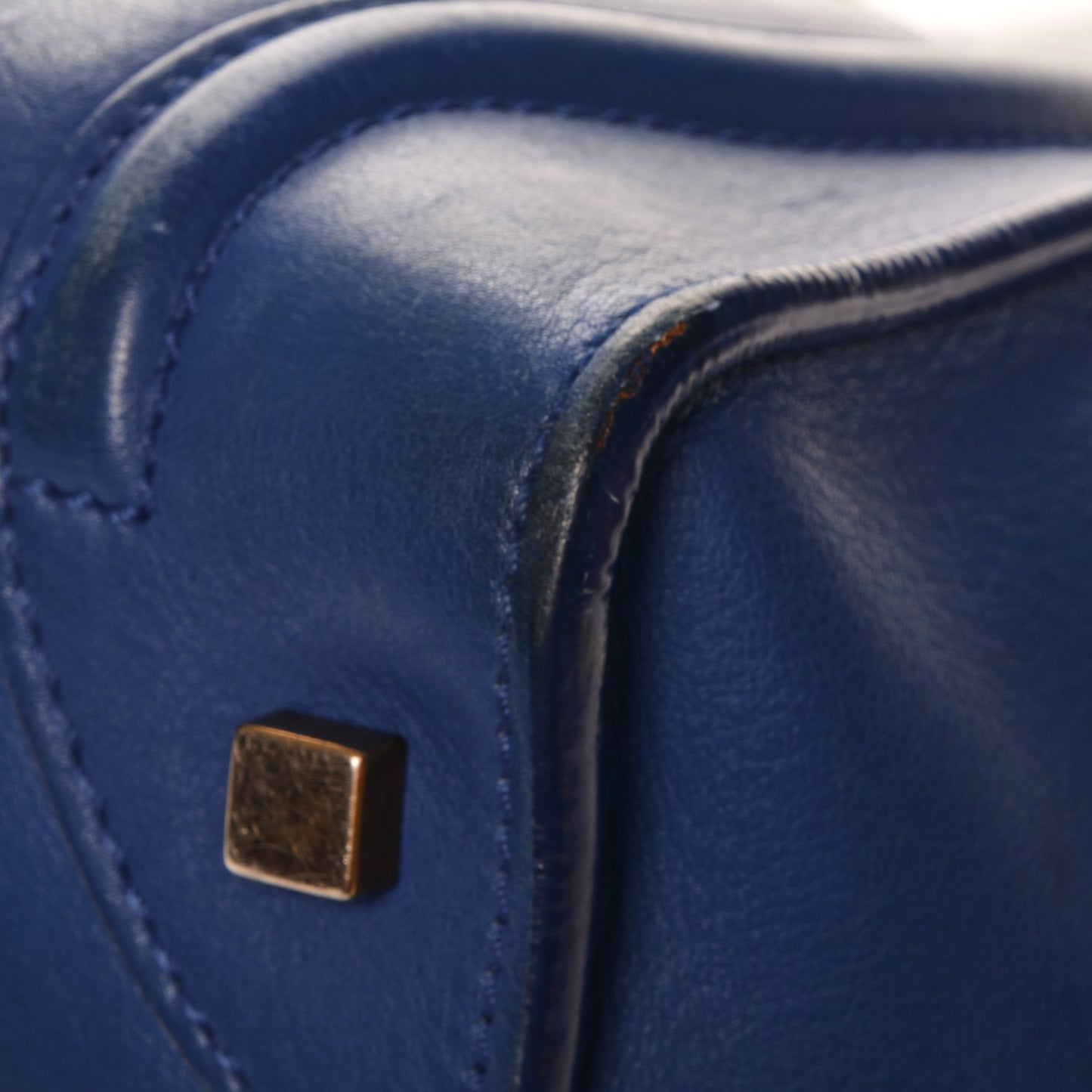 Smooth Calfskin Mini Luggage Electric Blue