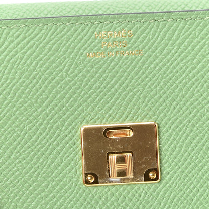 Hermes Epsom Mini Clic Card Holder Vert Criquet 6 of 8