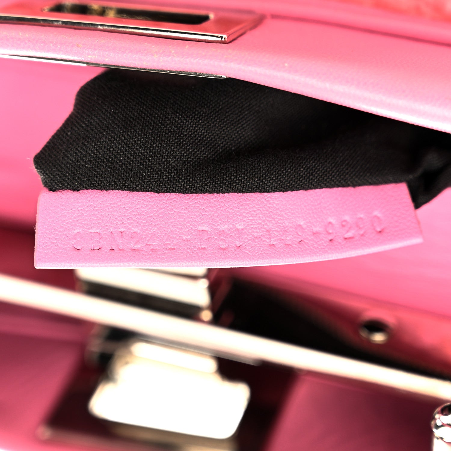 Fendi Shearling Nappa Mini Peekaboo Iconic Satchel Lollypop 8 of 11