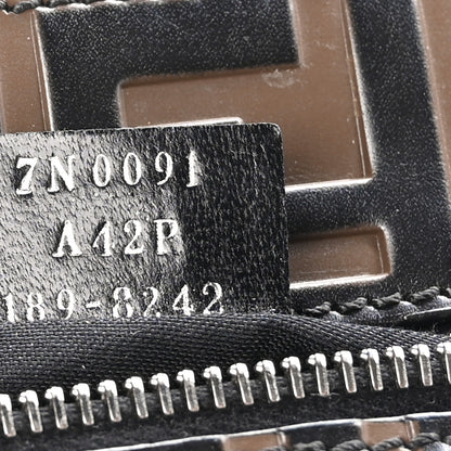 Fendi Calfskin FF 1974 Embossed Pyramid Pouch Maya Black 8 of 11