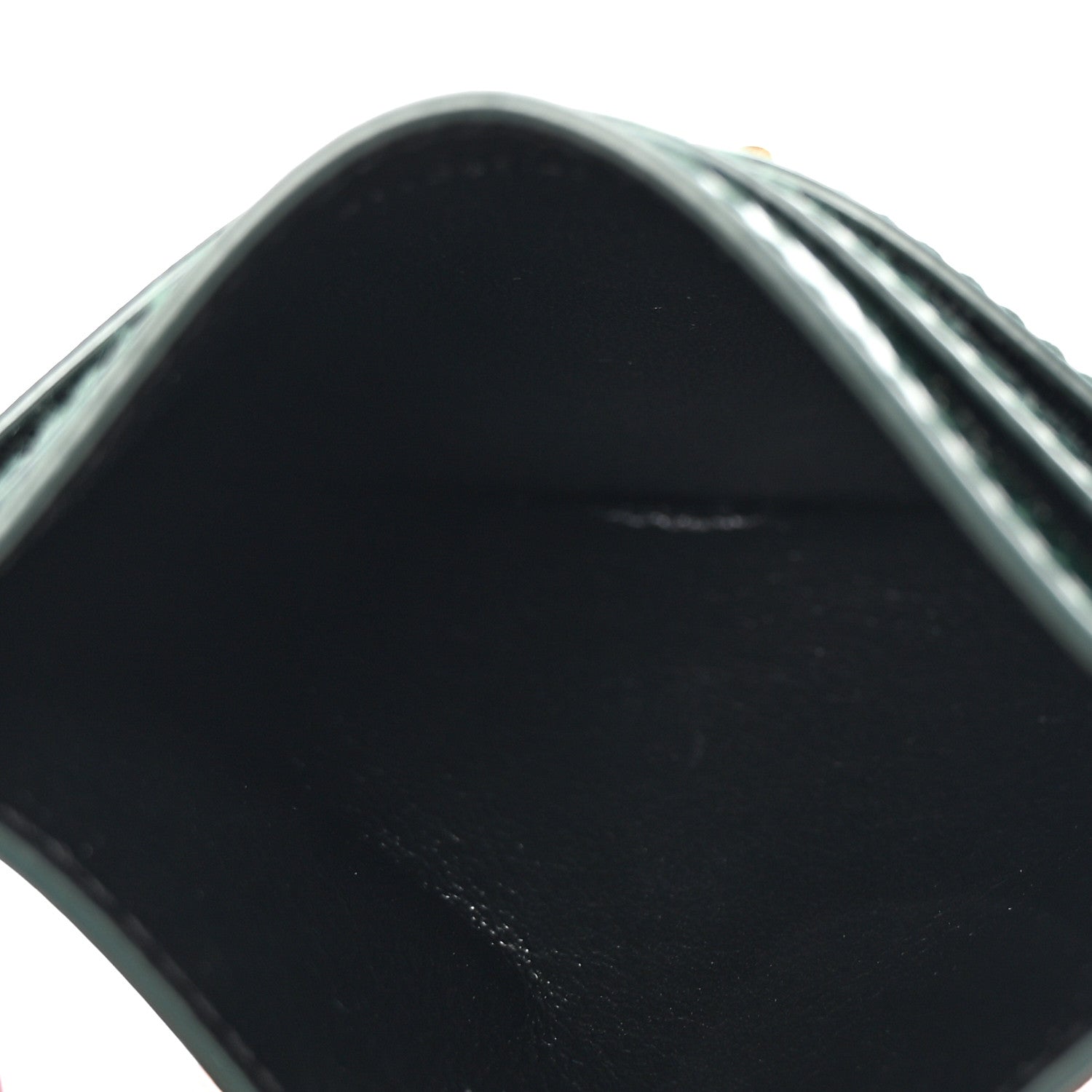 Saint Laurent Patent Calfskin Monogram Credit Card Case Fir Leaf 5 of 7