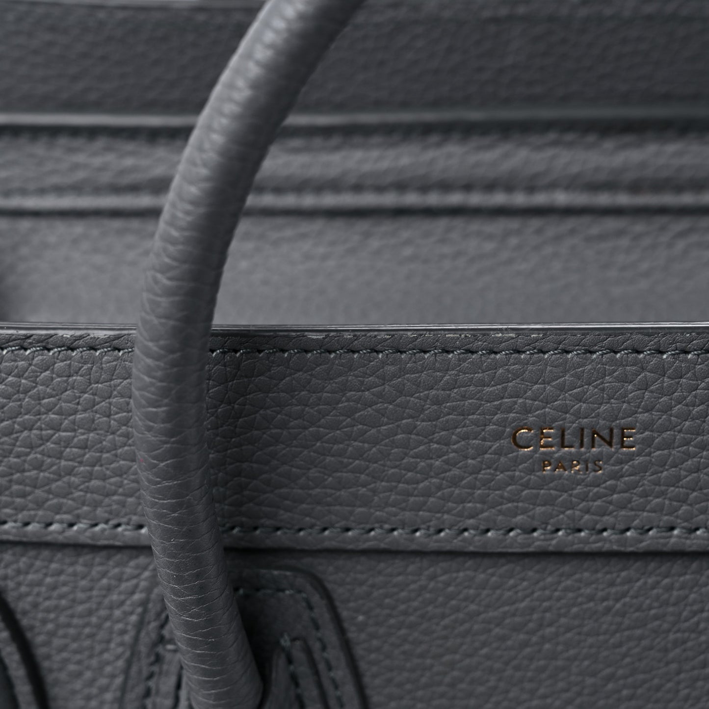 Baby Drummed Calfskin Nano Luggage Kohl