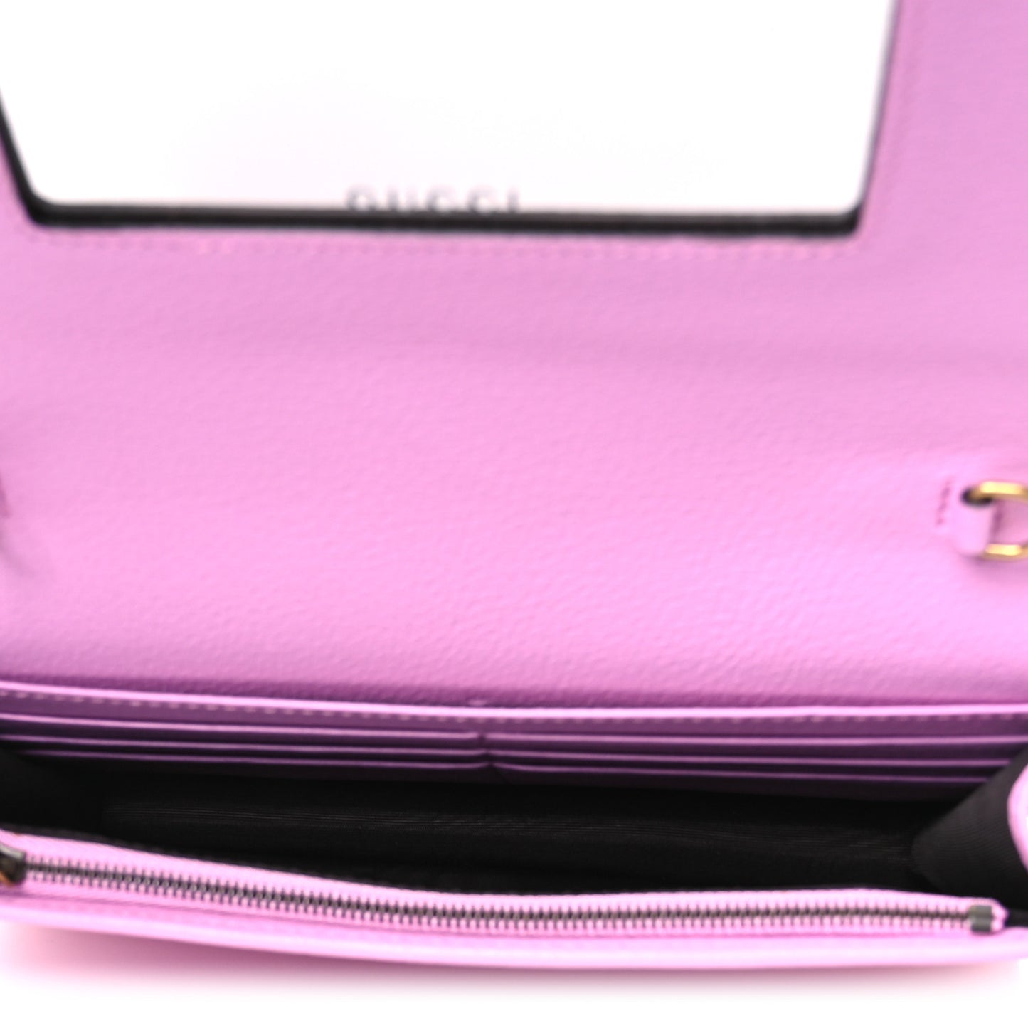 Calfskin Marquise Crystals Mini GG Chain Wallet Malva