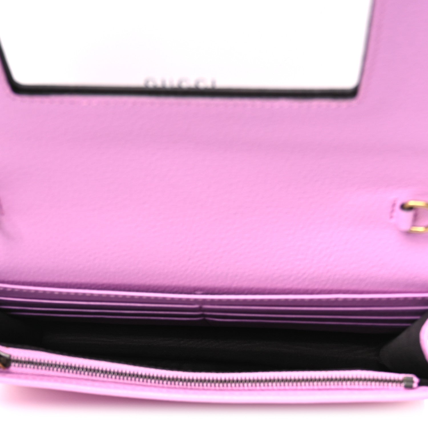Gucci Calfskin Marquise Crystals Mini GG Chain Wallet Malva 5 of 9