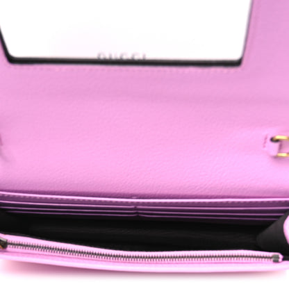 Gucci Calfskin Marquise Crystals Mini GG Chain Wallet Malva 5 of 9