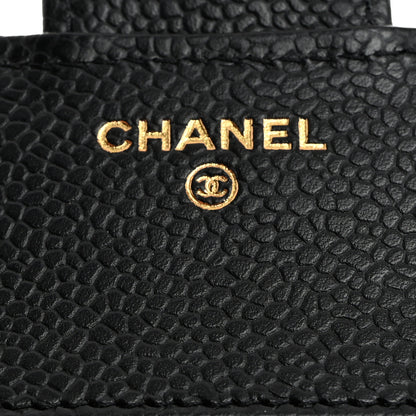 Chanel Caviar Quilted Compact Flap Wallet Black 6 of 9