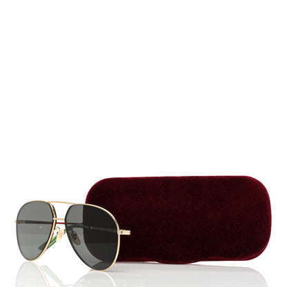 Gucci Metal Aviator Sunglasses GG0356S Green 9 of 9