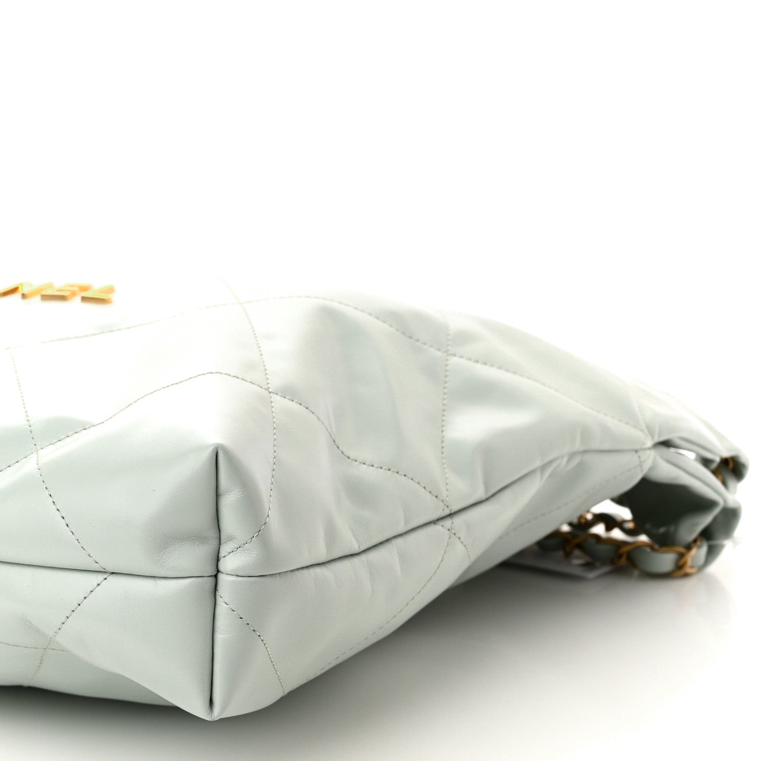 Chanel Shiny Calfskin Quilted Chanel 22 Light Blue 11 of 11