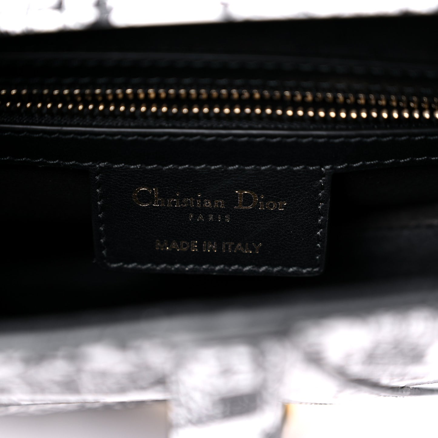 Calfskin Plan De Paris Printed Saddle Bag With Strap White Black