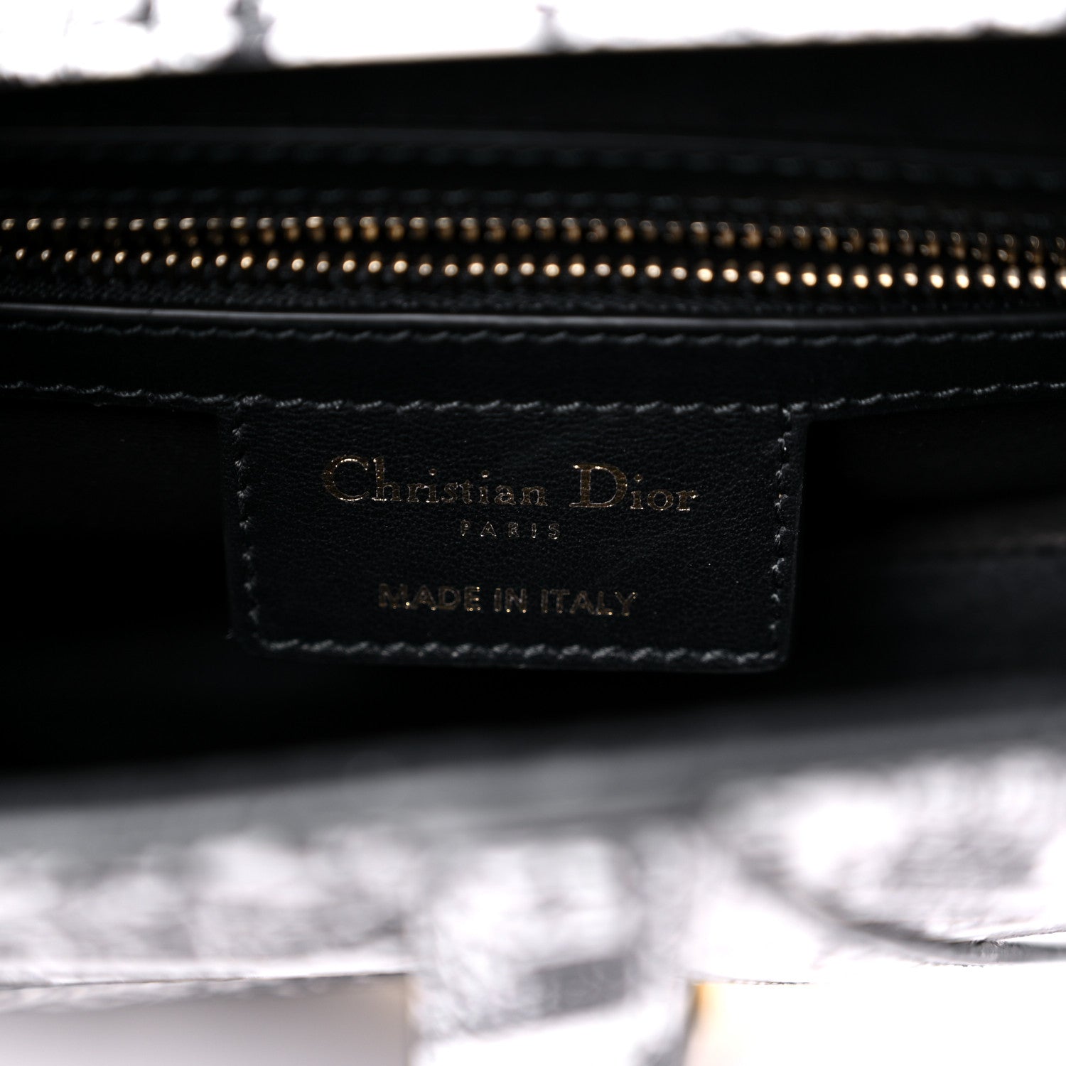 Christian Dior Calfskin Plan De Paris Printed Saddle Bag With Strap White Black 6 of 10