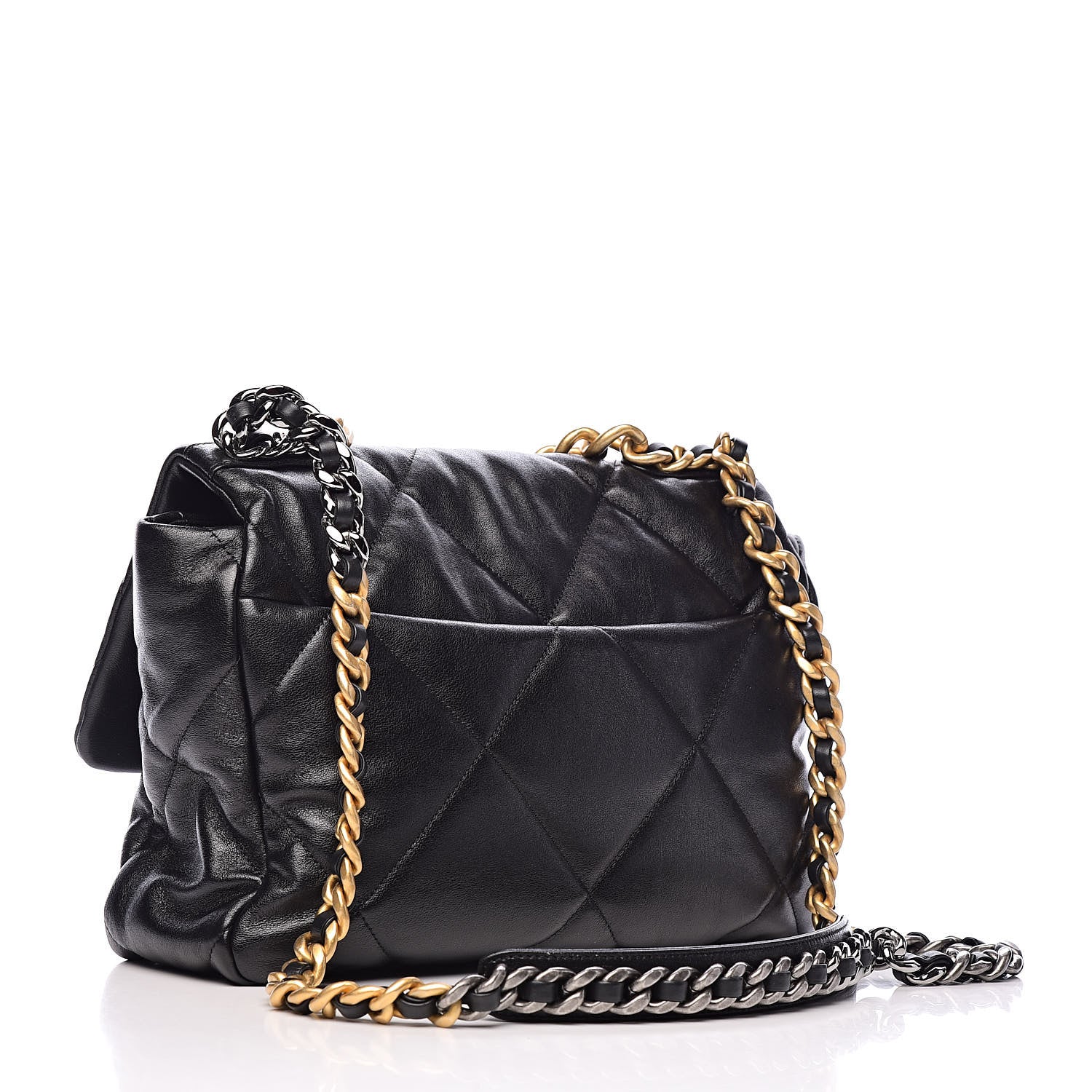 Chanel Lambskin Quilted Large 19 Flap Black 3 of 13
