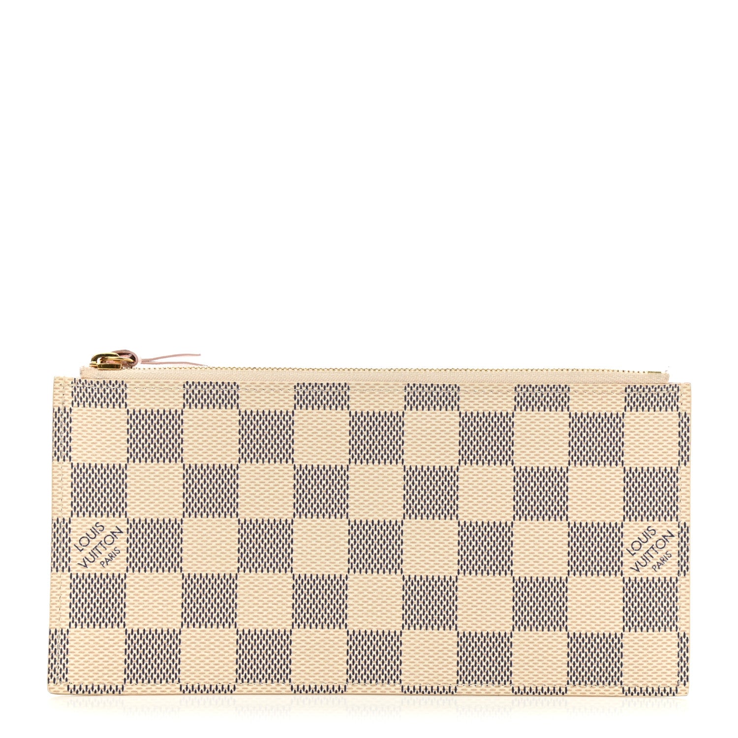 Louis Vuitton Damier Azur Felicie Chain Wallet Zippered Insert Rose Ballerine 1 of 6