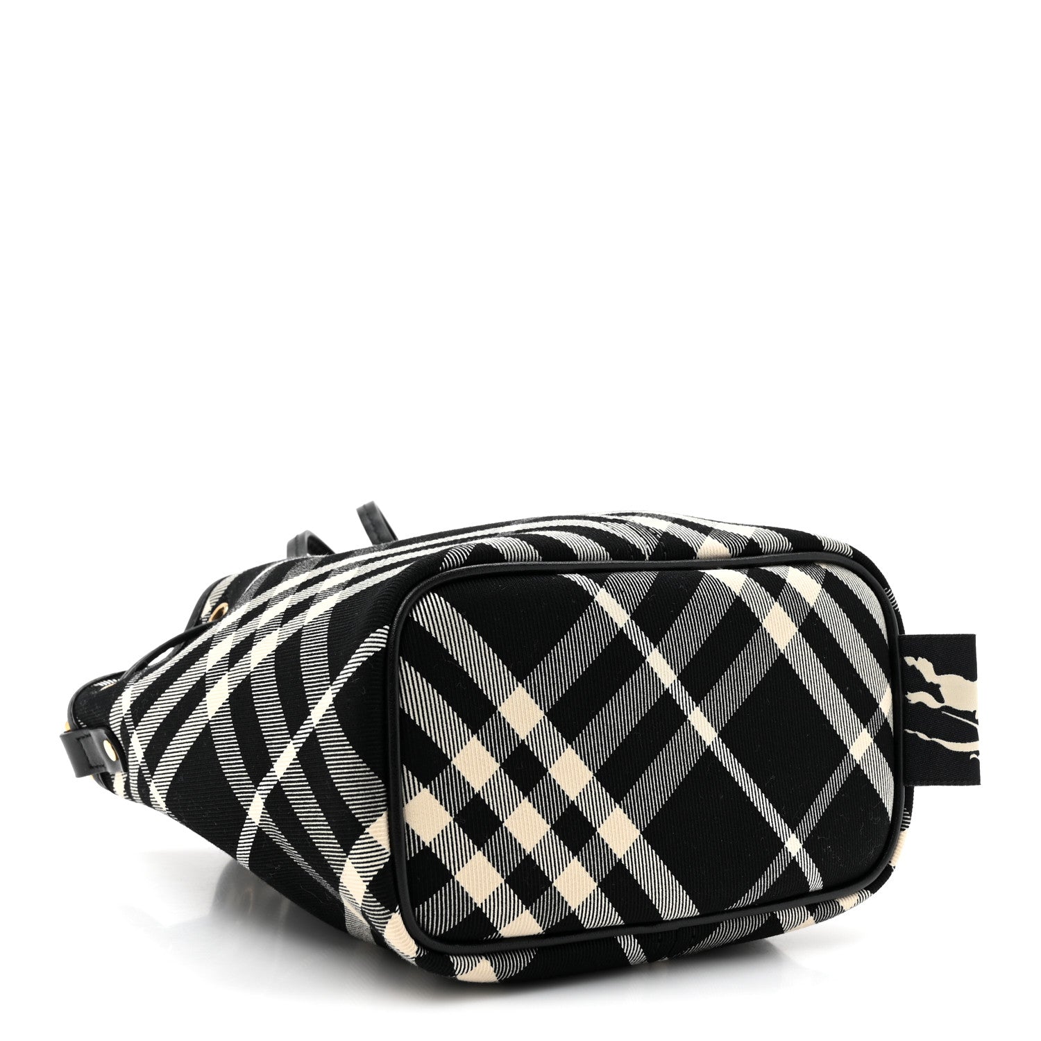 Burberry Check Mini Bucket Bag Black Calico 4 of 10