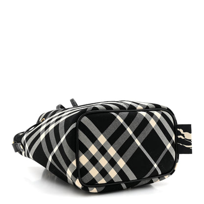 Burberry Check Mini Bucket Bag Black Calico 4 of 10