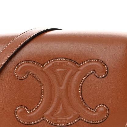 Celine Smooth Calfskin Cuir Triomphe Folco Crossbody Bag Tan 8 of 10