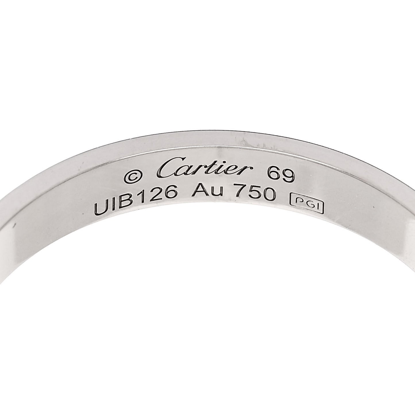 18K White Gold 3.5mm LOVE Wedding Band Ring 69 12.75