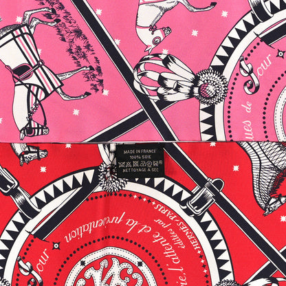 Hermes Silk Couvertures et Tenues de Jour Bandana Maxi Twilly Slim Rose Vif Rouge Vermillon 3 of 4